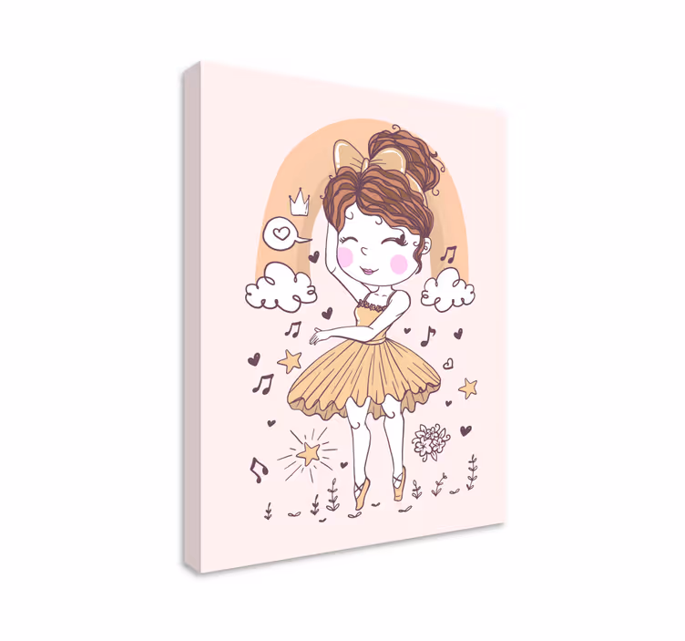 Cuadro infantil bailarina de alegría - TenVinilo