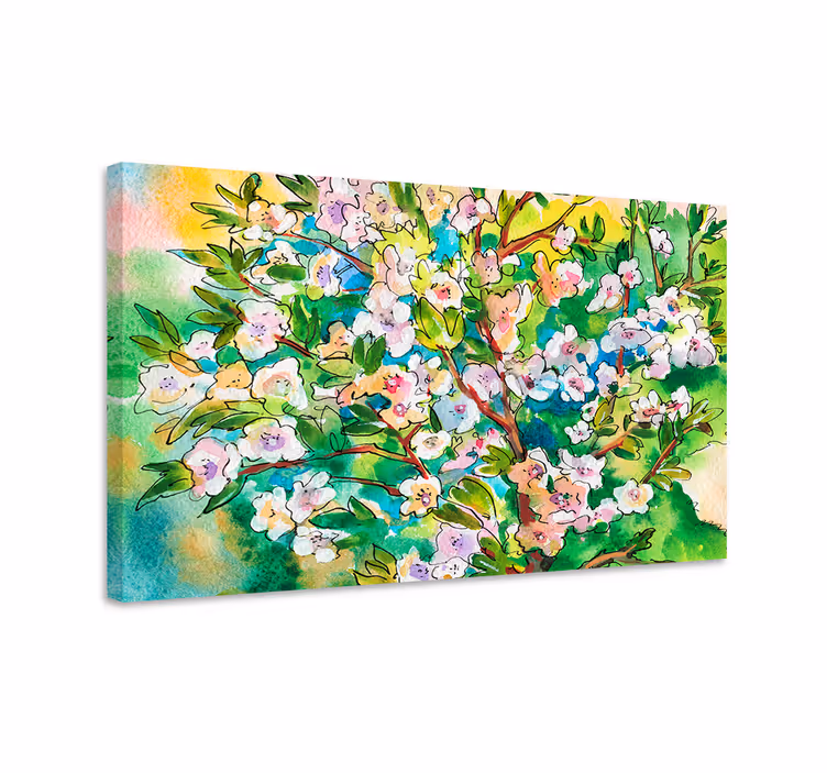 Cuadro árboles Primavera multicolor - TenVinilo