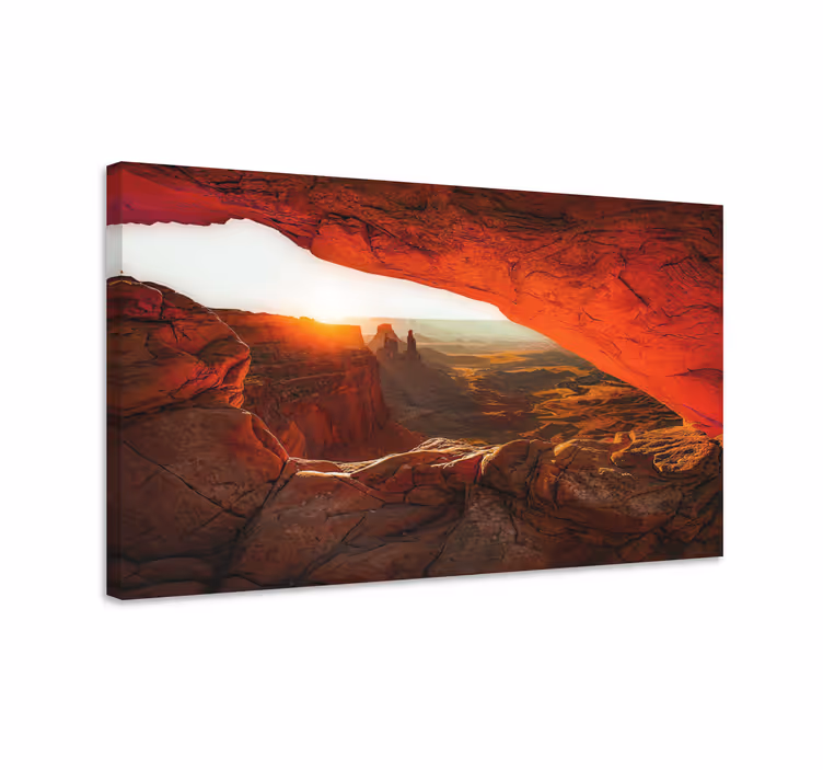 Cuadro paisajes vista del atardecer impactante - TenVinilo