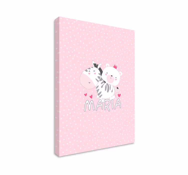 Cuadro para bebés amigos animales lindos - TenVinilo