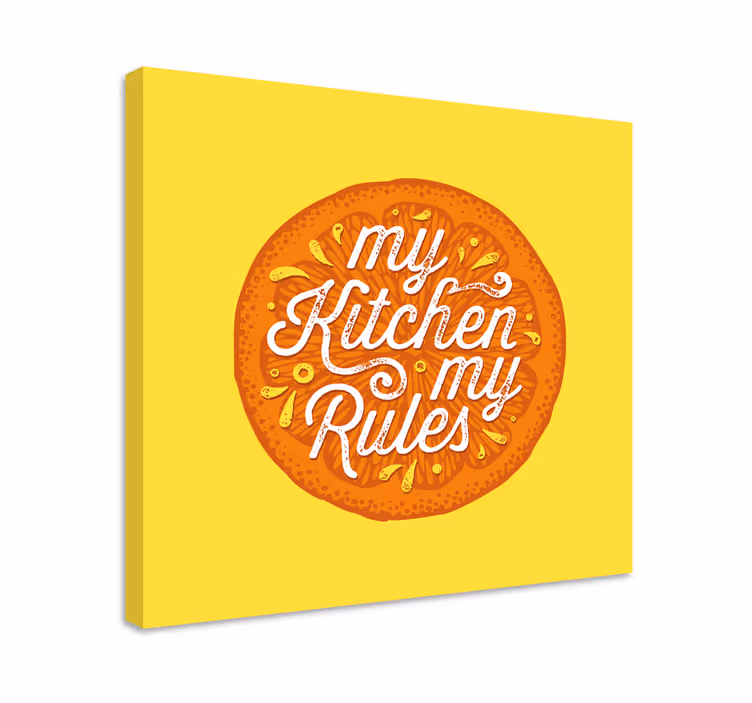 Cuadro frutas mi cocina mis reglas - TenVinilo