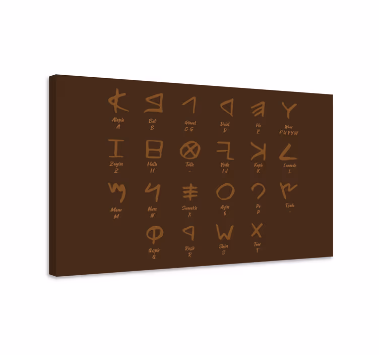 Cuadro abecedario juego de letras simbólicas - TenVinilo