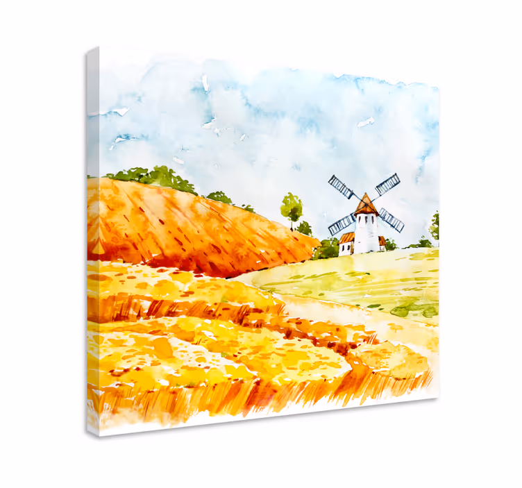 Cuadro para salón Molinos de viento - TenVinilo
