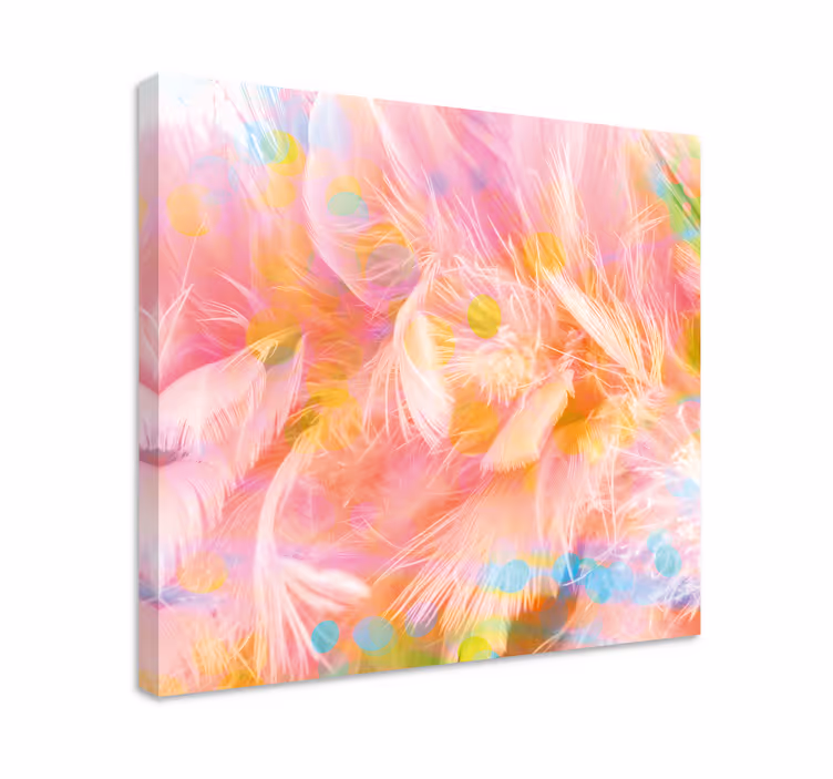 Cuadro plumas patrones de plumas delicadas - TenVinilo