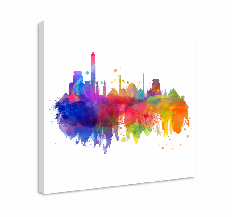 Cuadro ciudades Rascacielos artísticos - TenVinilo