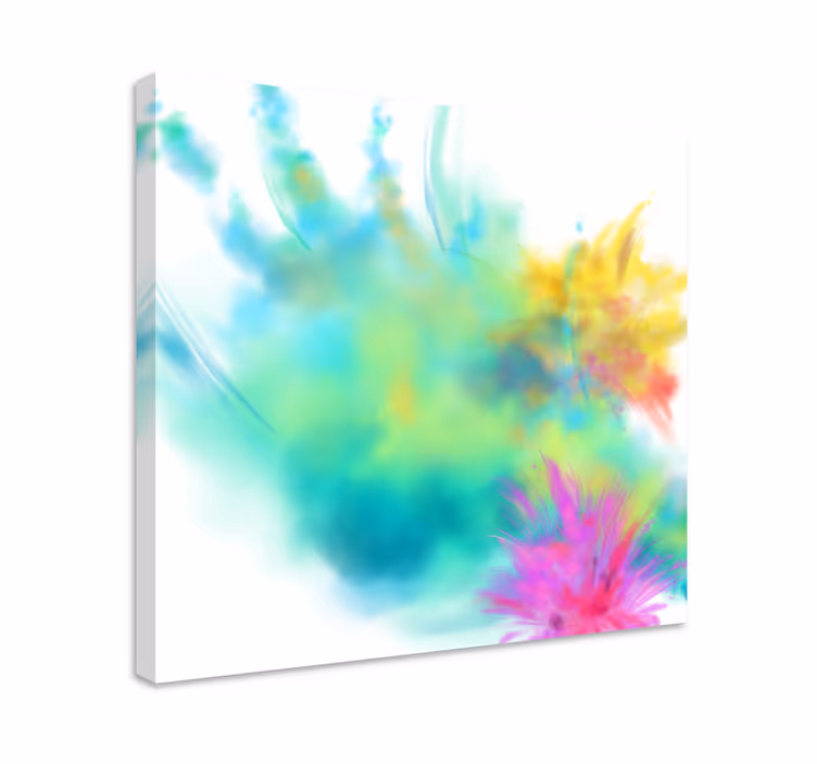 Cuadro de flores remolinos florales vibrantes - TenVinilo