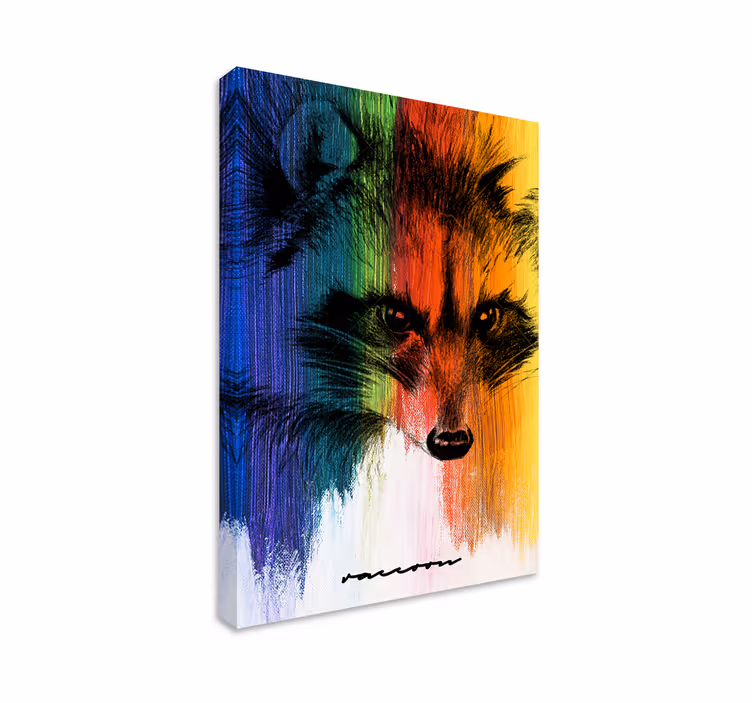 Cuadro animales retrato de zorro vibrante - TenVinilo