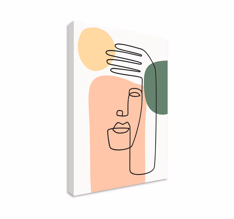 Cuadro en arte Arte lineal minimalista moderno - TenVinilo