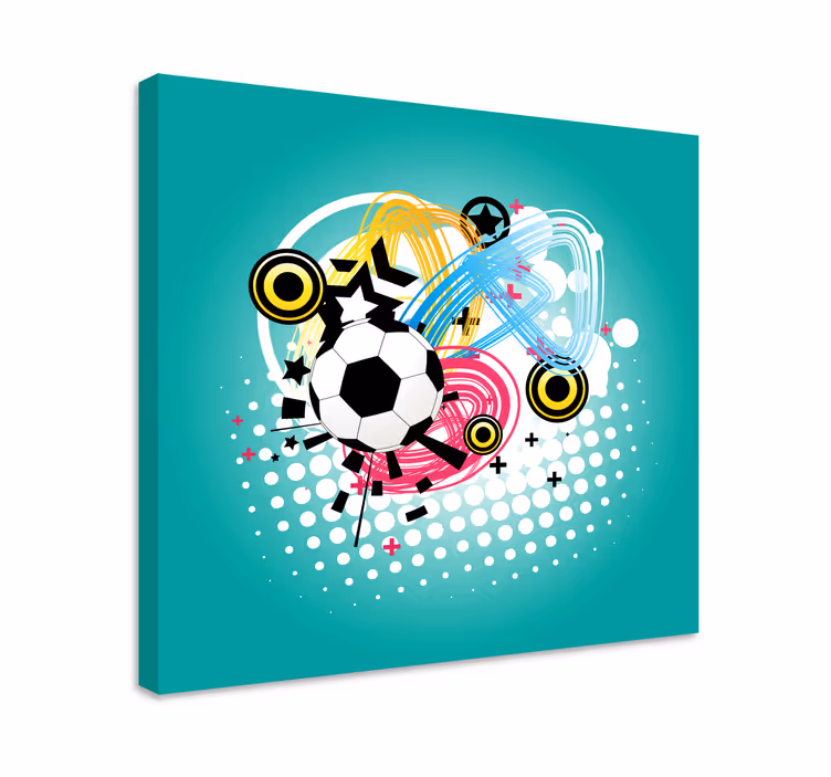 Cuadro deporte acción de balón de fútbol - TenVinilo