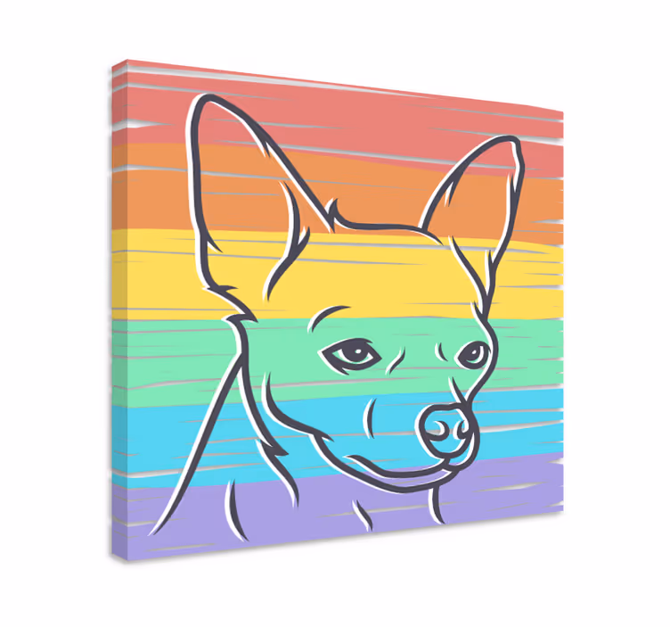 Cuadro de perro retrato estilizado - TenVinilo