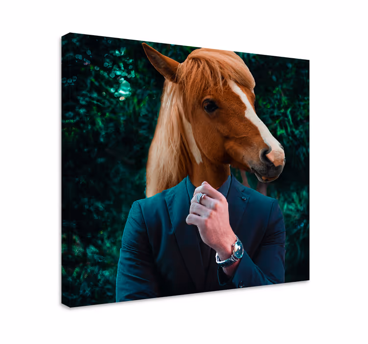 Cuadro caballos retrato de cabeza de caballo - TenVinilo