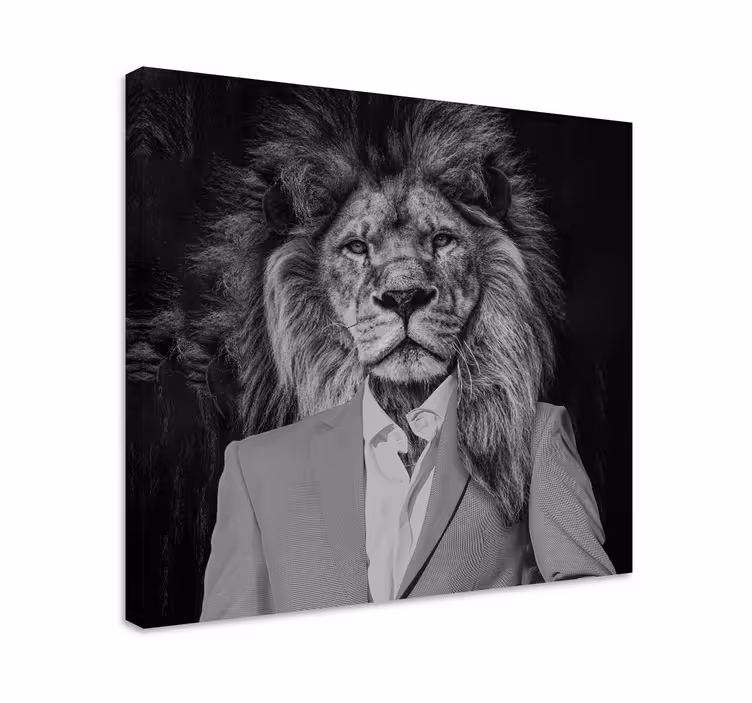 Cuadro animales Señor lyon - TenVinilo