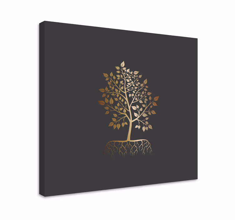 Cuadro de árboles Árbol de hojas doradas - TenVinilo