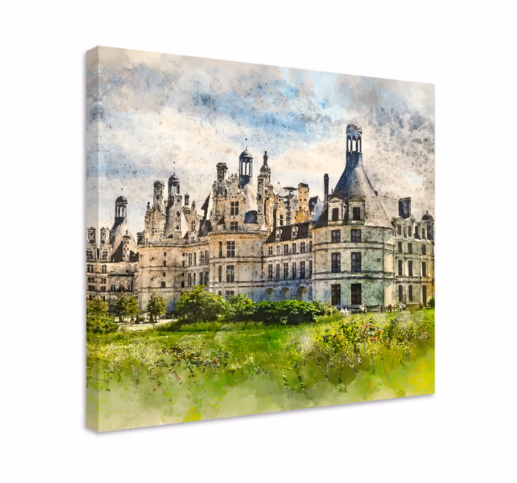 Cuadro ciudades vista de la arquitectura del château - TenVinilo