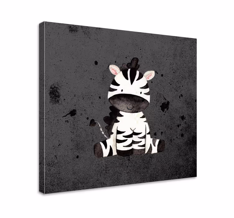 Cuadro animales carácter de cebra adorable - TenVinilo