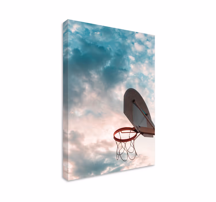 Cuadro deporte silueta de aro de baloncesto - TenVinilo
