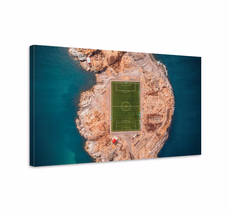 Cuadro deporte campo de fútbol aéreo - TenVinilo