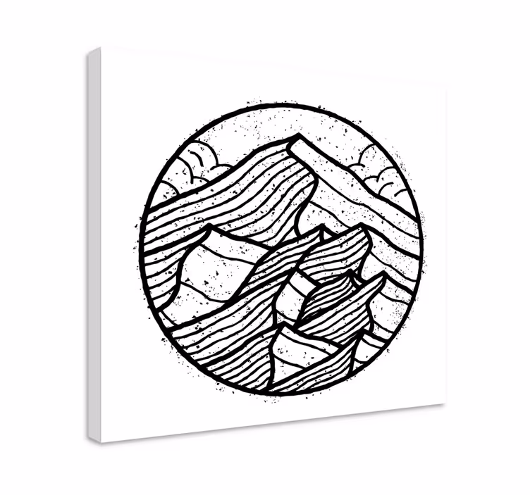 Cuadro paisajes cordillera montañosa abstracta - TenVinilo