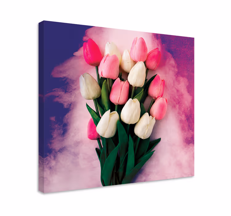 Cuadro de flores Tulipanes de colores - TenVinilo