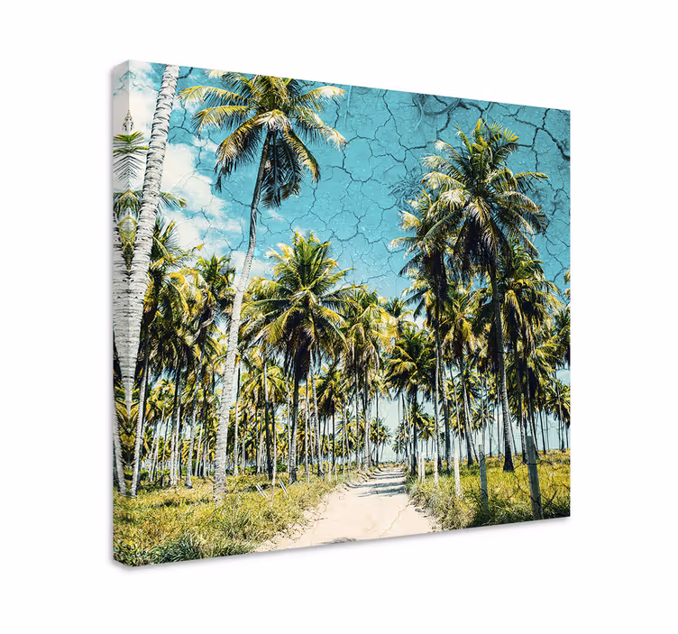 Cuadro para salón Paisaje con palmeras - TenVinilo