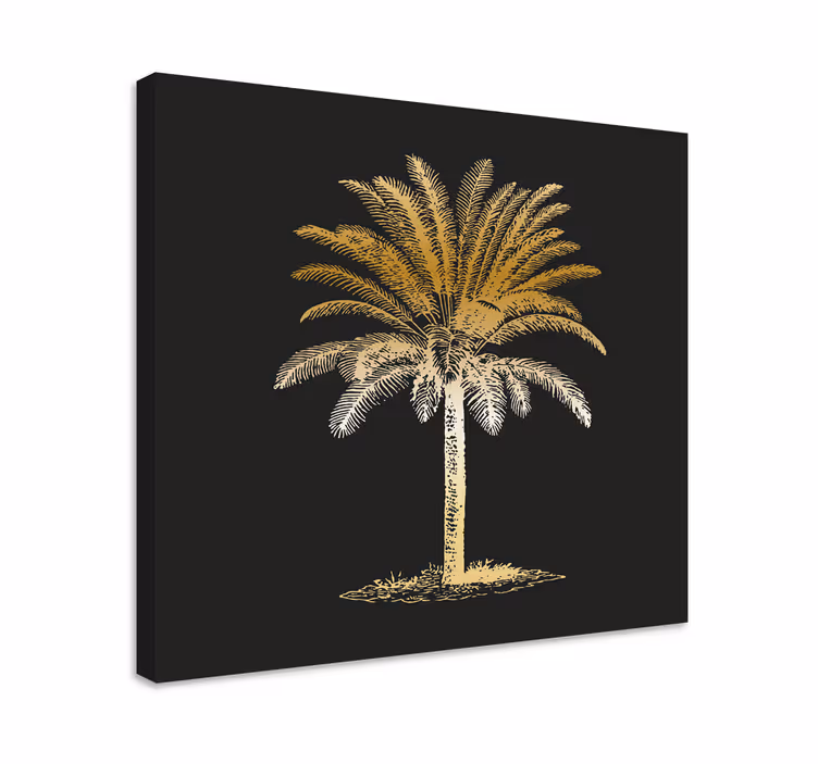 Cuadro de flores palma dorada - TenVinilo