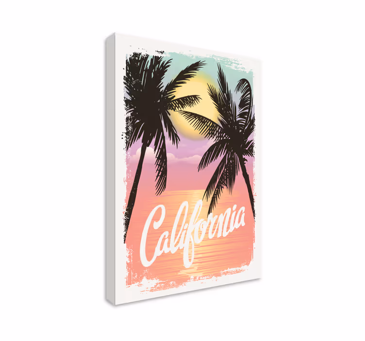 Cuadro ciudades atardecer californiano - TenVinilo