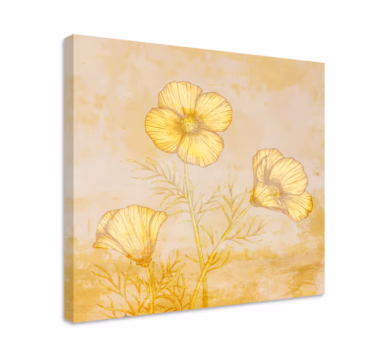 Cuadro de flores Majestuosas amapolas naranjas - TenVinilo