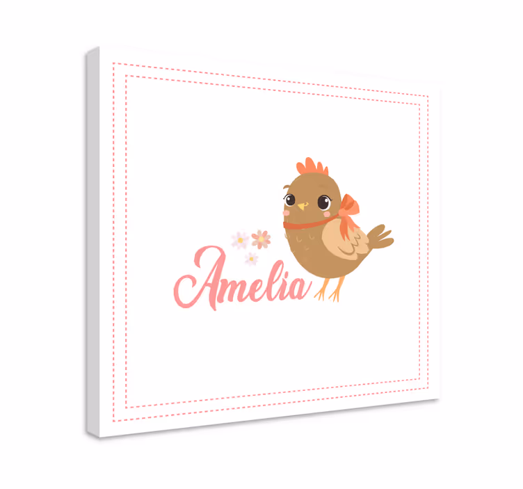 Cuadro animales personaje de pájaro lindo - TenVinilo