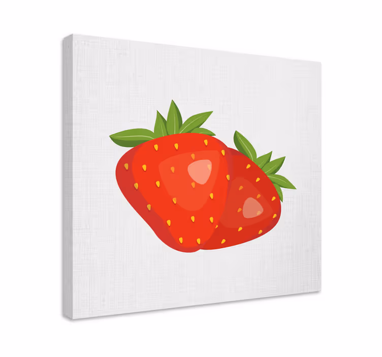 Cuadro bodegones fresas jugosas - TenVinilo