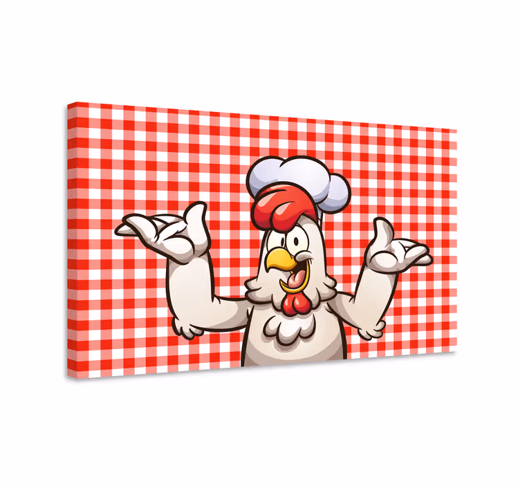 Cuadro aves personaje de chef de cocina - TenVinilo