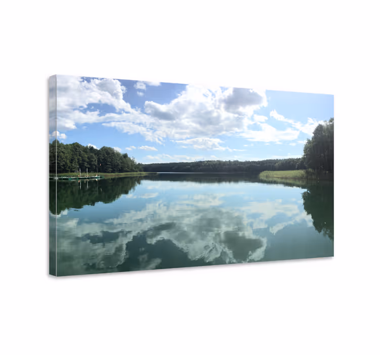 Cuadro paisajes vista reflejante del lago - TenVinilo