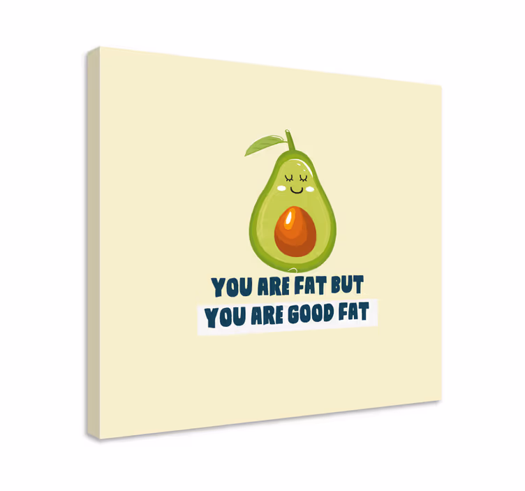 Cuadro frase Cita divertida con aguacate - TenVinilo
