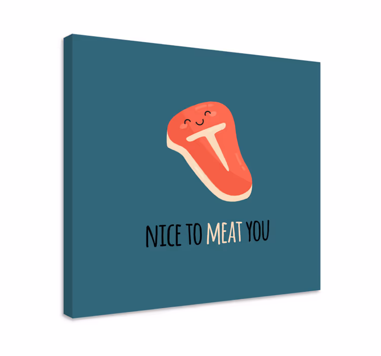 Cuadro frase Agradable a la carne que citas - TenVinilo