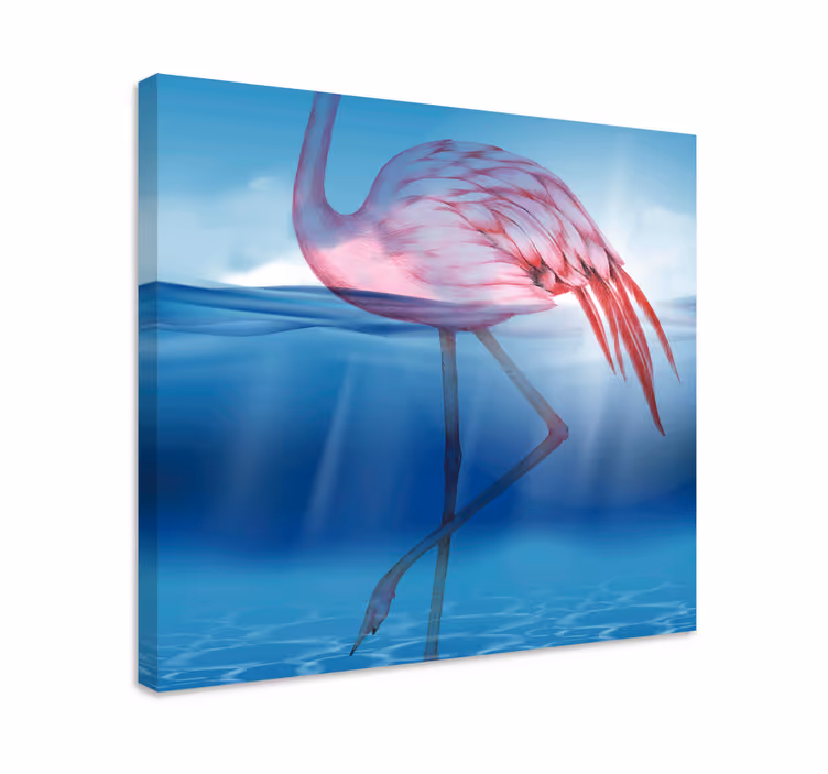 Cuadro aves pose elegante de flamenco - TenVinilo