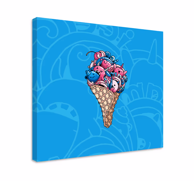 Cuadro moderno Bonito helado de graffiti - TenVinilo