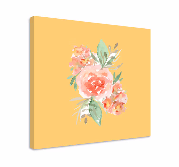 Cuadro de flores diseño de ramo floral - TenVinilo