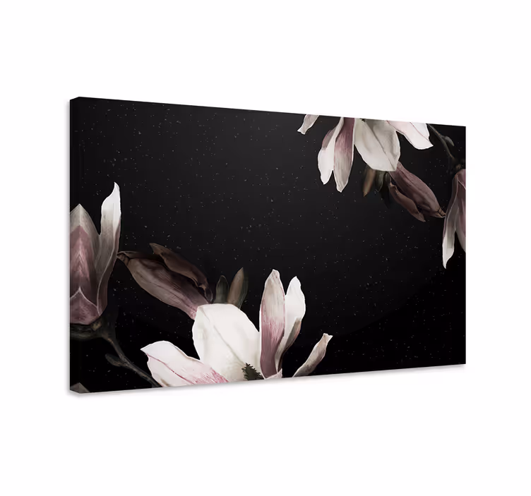 Cuadro paisajes Magnolias en blanco y negro - TenVinilo