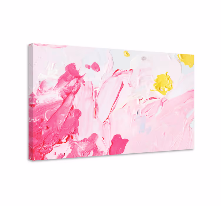 Cuadro paisajes remolinos rosados abstractos - TenVinilo