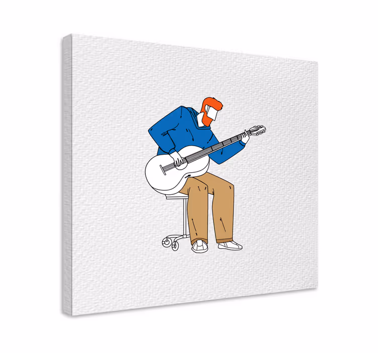 Cuadro musical Guitarrista minimalista - TenVinilo