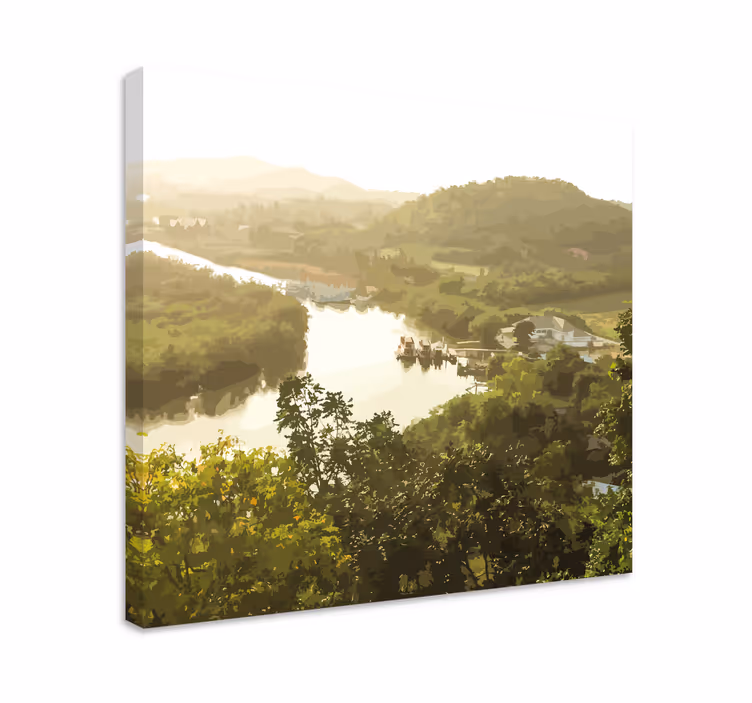 Cuadro paisajes vista serene del río - TenVinilo