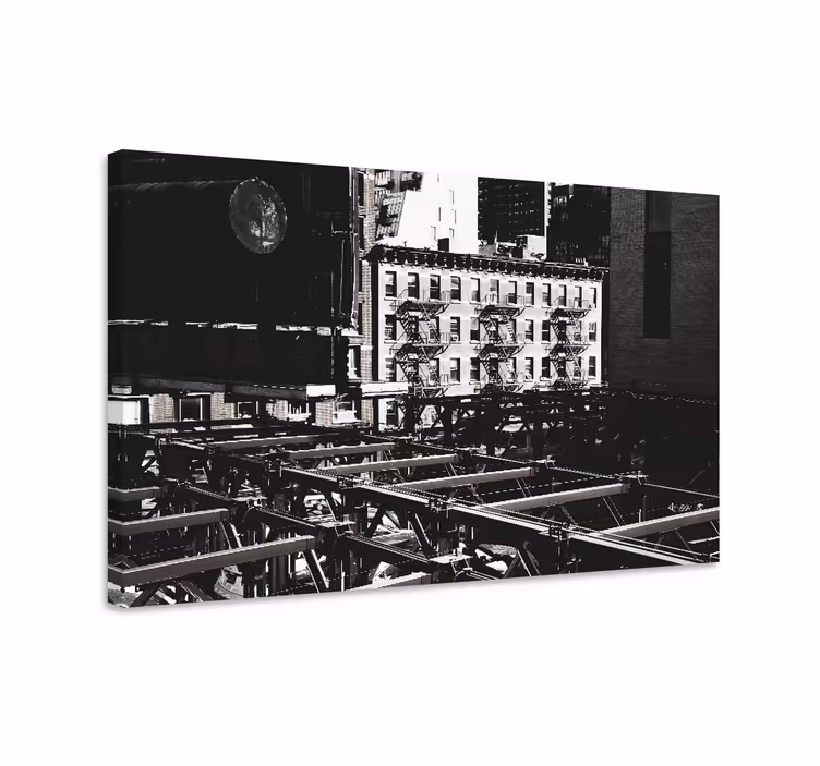 Cuadro ciudades perspectiva del horizonte urbano - TenVinilo