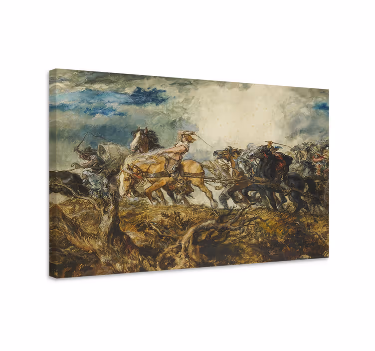 Cuadro caballos jinetes históricos - TenVinilo
