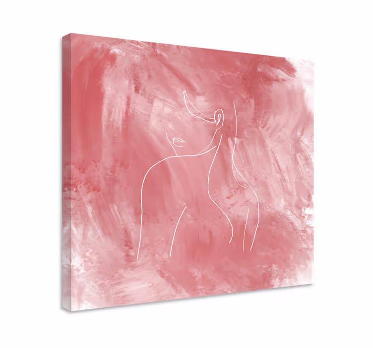 Cuadro artístico línea femenina abstracta - TenVinilo