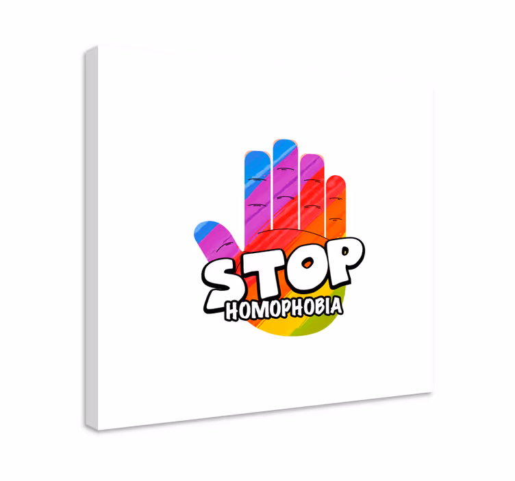Cuadro frase detén la homofobia - TenVinilo