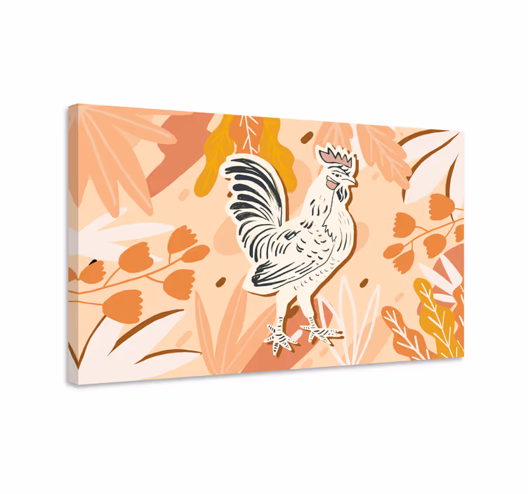 Cuadro animales retrato de gallo encantador - TenVinilo