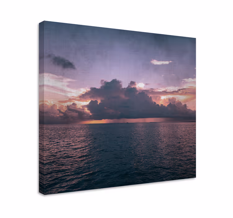 Cuadro paisajes Océano calmado nublado - TenVinilo
