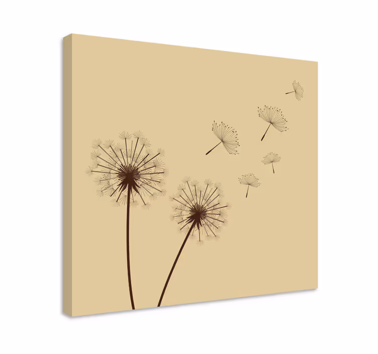 Cuadro de flores Silueta de diente de león en un día brumoso - TenVinilo
