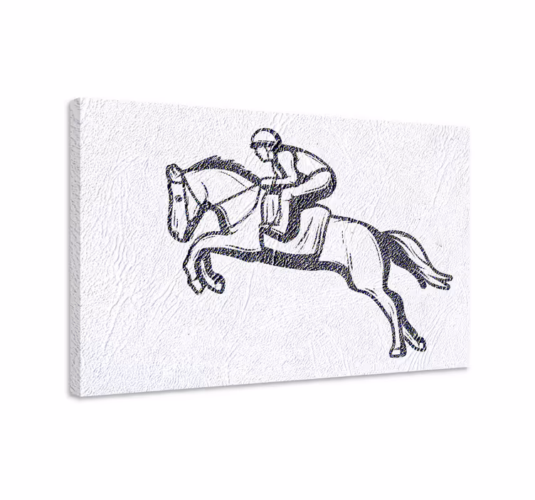 Cuadro caballos Competencia de salto - TenVinilo
