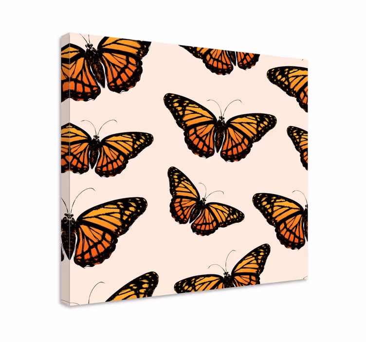Cuadro para salón Ala de mariposa monarca vintage - TenVinilo