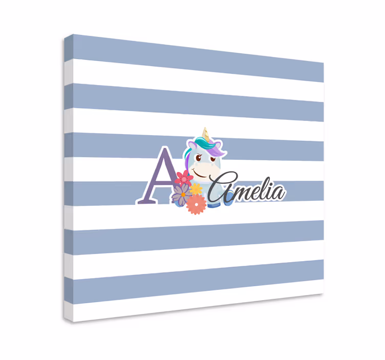 Cuadro de unicornios diseño de unicornio personalizado - TenVinilo